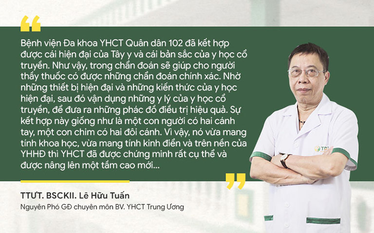 Bác sĩ Lê Hữu Tuấn nhận định về phương pháp chữa bệnh tai mũi họng tại Bệnh viện Quân Dân 102