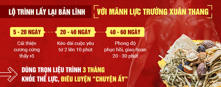 Hiệu quả điều trị các bệnh sinh lý nam với Mãnh lực trường xuân thang