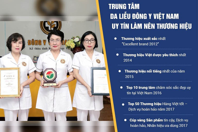Trung tâm Da liễu Đông y Việt Nam là đơn vị uy tín hàng đầu trong khám chữa các bệnh Da liễu bằng YHCT